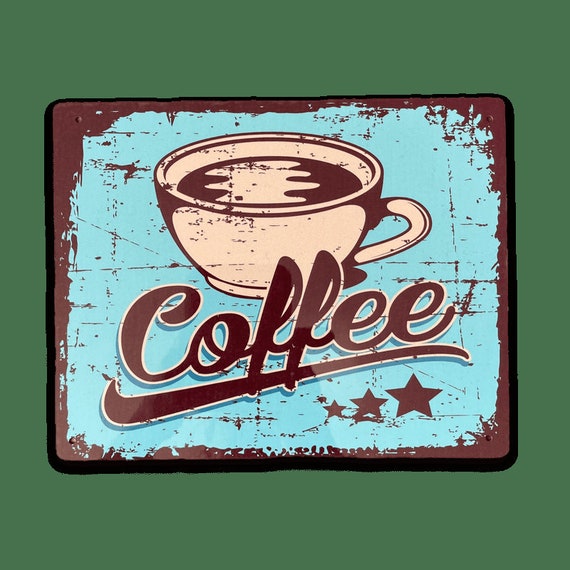 Retro Coffee Sheet Metal Sign – "Outside Only Jug" – 15x20cm Coffee Gift By LANOLU
