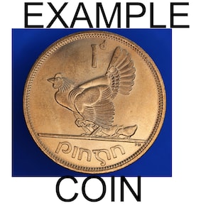 GENUINE 1968 Irish Pennies 1d EIRE Ireland, aUNC, coins [1968IR1d]