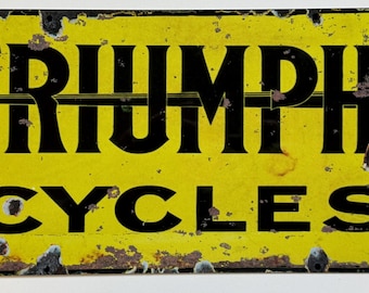 Metal Vintage Style Wall Sign - Triumph Cycles Notice Metal Sign 12x6 inch [TRPH1]