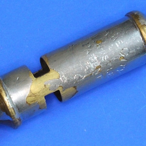Rare Early Example Vintage Whistle, The City  Whistle Patent, PAINTED    [R03/25 29787]