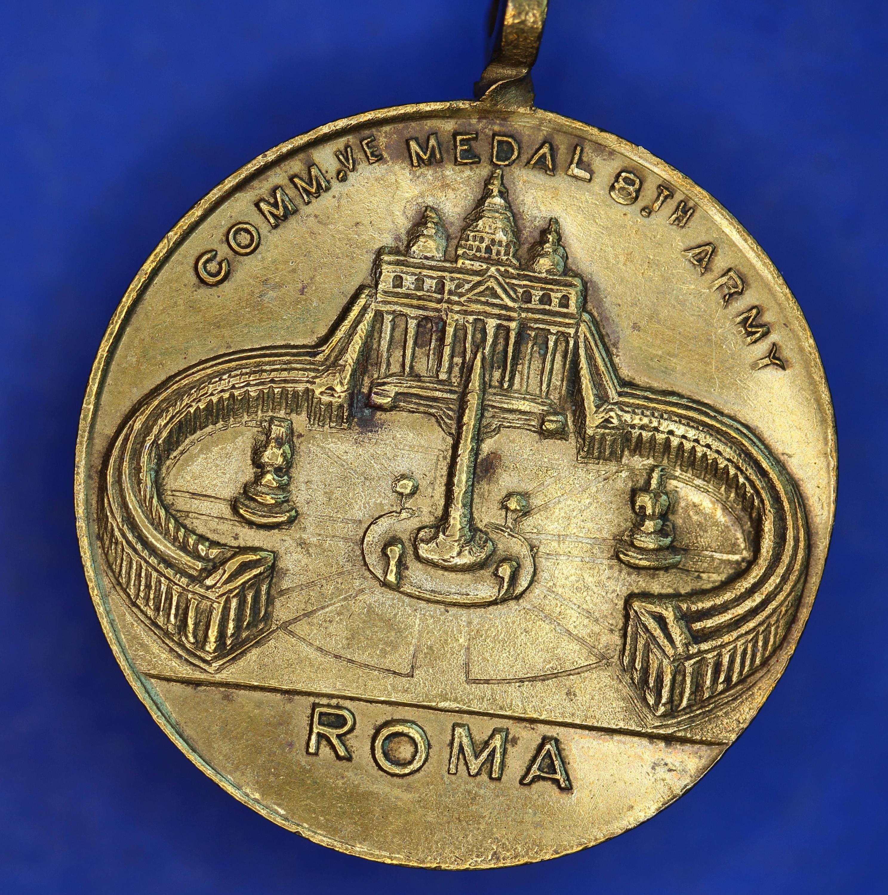 WW2 Medal - 1943 Liberation Italy ,US 5th Army Naples, 8th Army