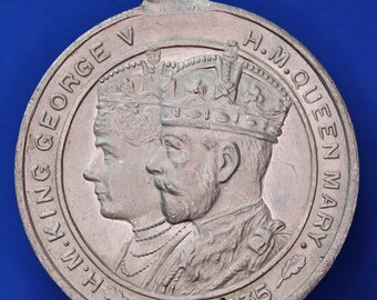 British Medal /Medallion - 1936 Silver Jubilee medal George V & Queen Mary, 38mm     [R07/23 24895]