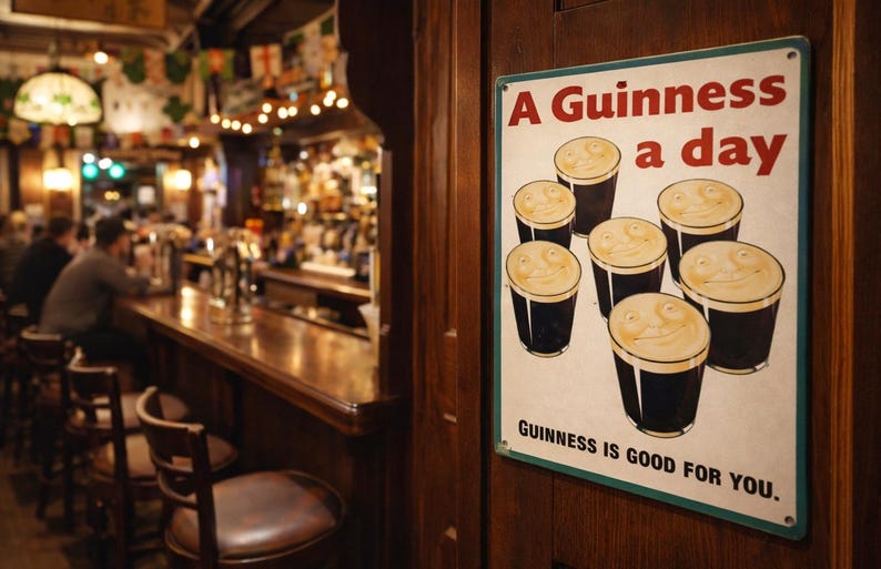 Metal Vintage Style Wall Sign - Guinness is good for you 10x8 inch [GUIN1] image 3