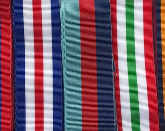 British Army Militaria World War 2 -  Full Size British Military Medal Ribbons World War 2, 6&quot; lengths *[MEDRIB]