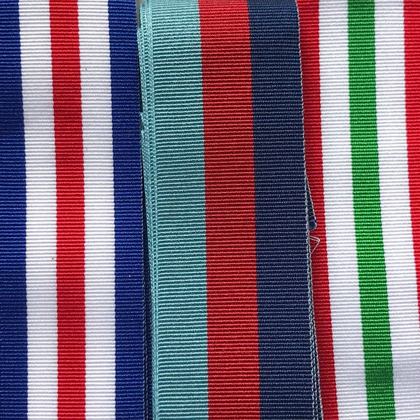 British Army Militaria World War 2 -  Full Size British Military Medal Ribbons World War 2, 6" lengths *[MEDRIB]