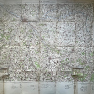 Militaria del ejército británico Primera Guerra Mundial WW1 - Mapa de Francia de la Primera Guerra Mundial de 1915 - Mapa de Amiens n.° 17 [R02/25 29612]