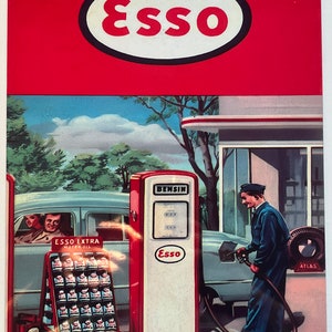 Metal Vintage Style Wall Sign - Esso - Metal Advertising Wall Sign 10x8 inch [ESSO3]