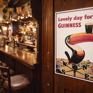 Metal Vintage Style Wall Sign - Lovely Day For A Guinness Toucan, 10 x 8 inch [GUIN8] image 2