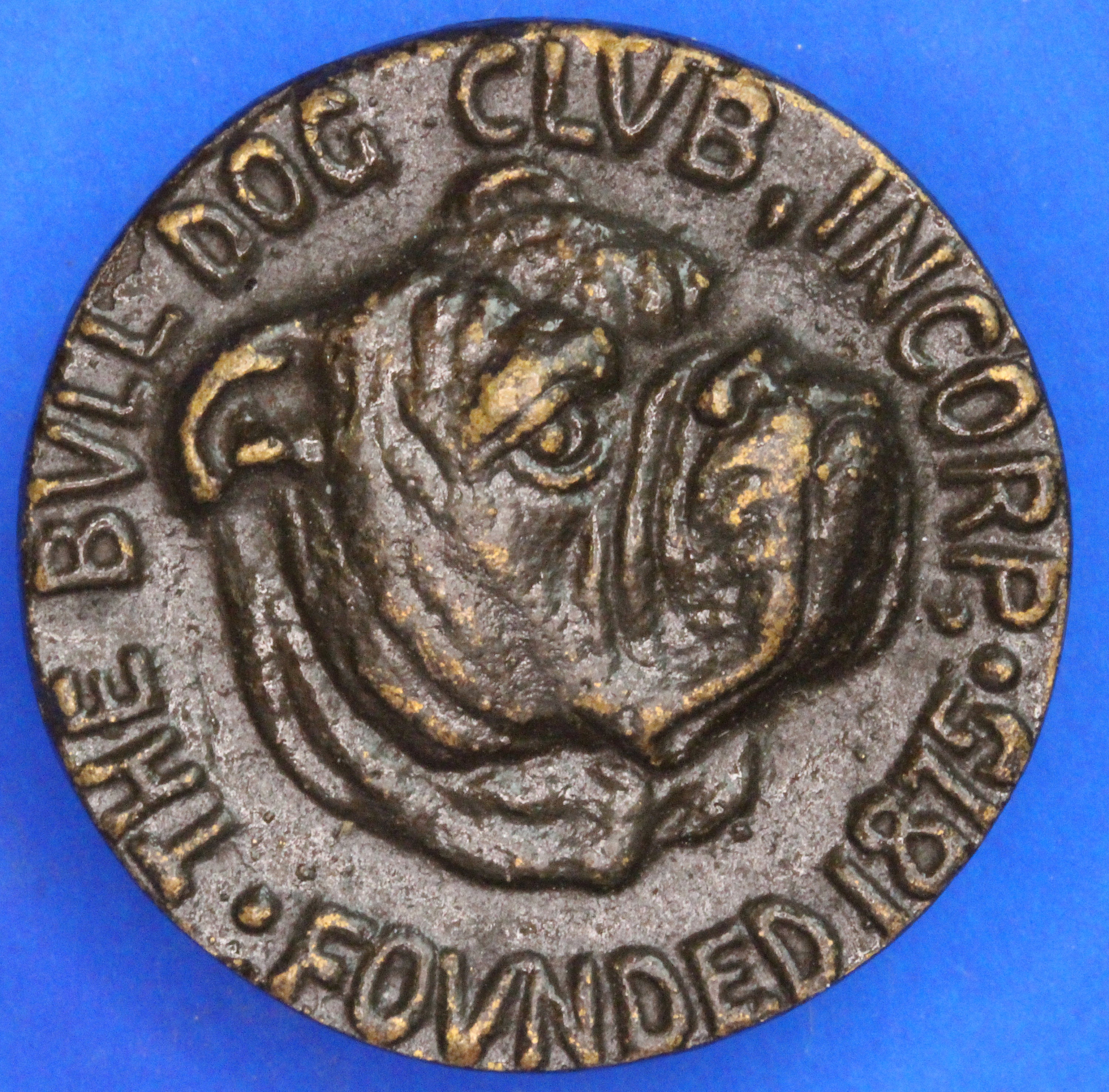 Image of 1925 "The Bulldog Club" Bronze Medal, 34mm [12/20 20276]
