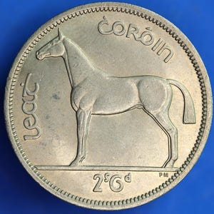 GENUINE 1967 Irish Half Crown 2/6 Ireland EIRE coin, Irish Hunter [04/25 32466]