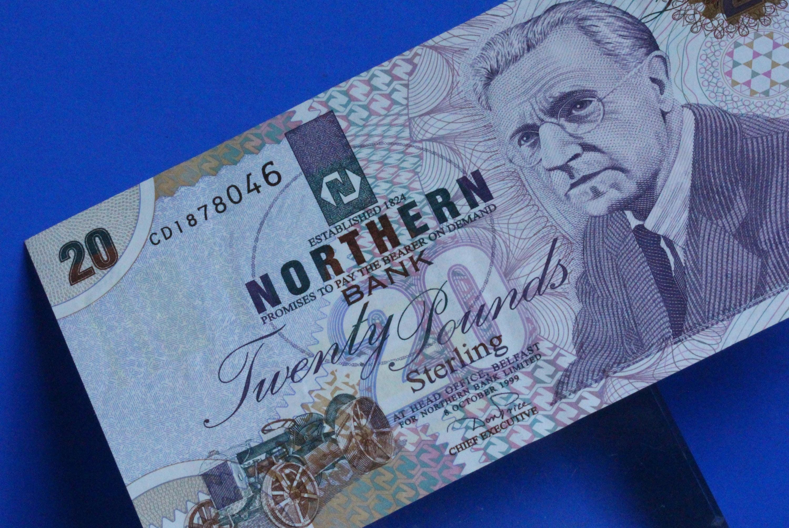 1999 Nothern Bank, Northern Ireland, Twenty Pound, 20 Pound