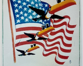 Metall Vintage Stil Wandschild - It'sgeblieben Guinness - USA / Stars & Stripes, 10 x 8 Zoll [GUIN9]