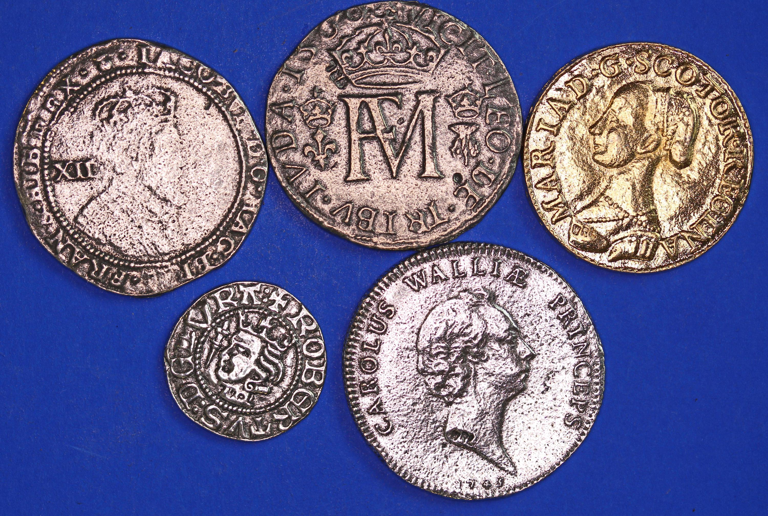 REPRODUCTION Scotland, Scottish Coins and Medal, Mary Queen of