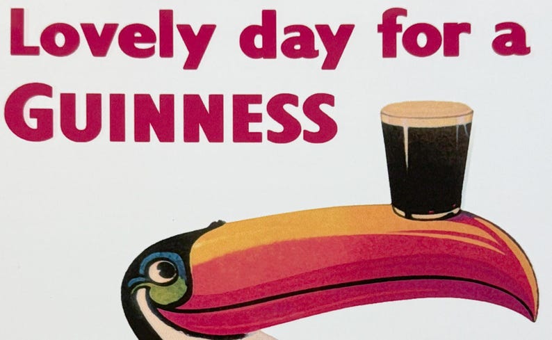 Metal Vintage Style Wall Sign - Lovely Day For A Guinness Toucan, 10 x 8 inch [GUIN8] image 3