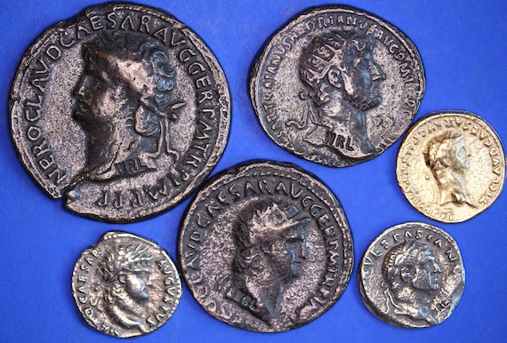 6 REPRODUCTION Roman Coins Sestertius Dupondius Aureus - Etsy