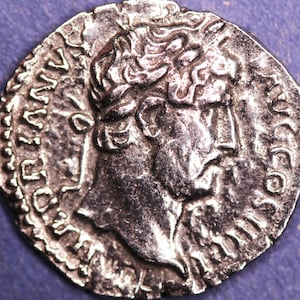 REPRODUCTION Roman coin, Hadrian Denarius in information pack [HDCP]