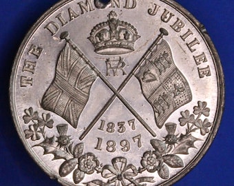 British Medal /medallion - 1897 Victoria Diamond Jubilee Medal