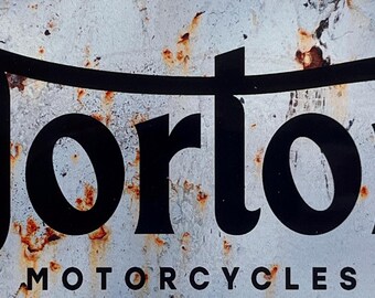 Metal Vintage Style Wall Sign - Norton Motorcycles 8x6 Inch [NORT