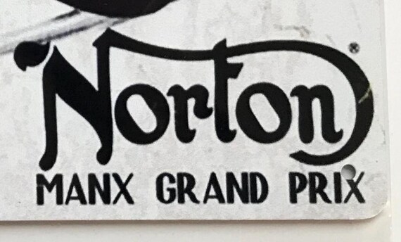 Metal Vintage Style Sign - Isle of Man Norton TT Race Motorbikes