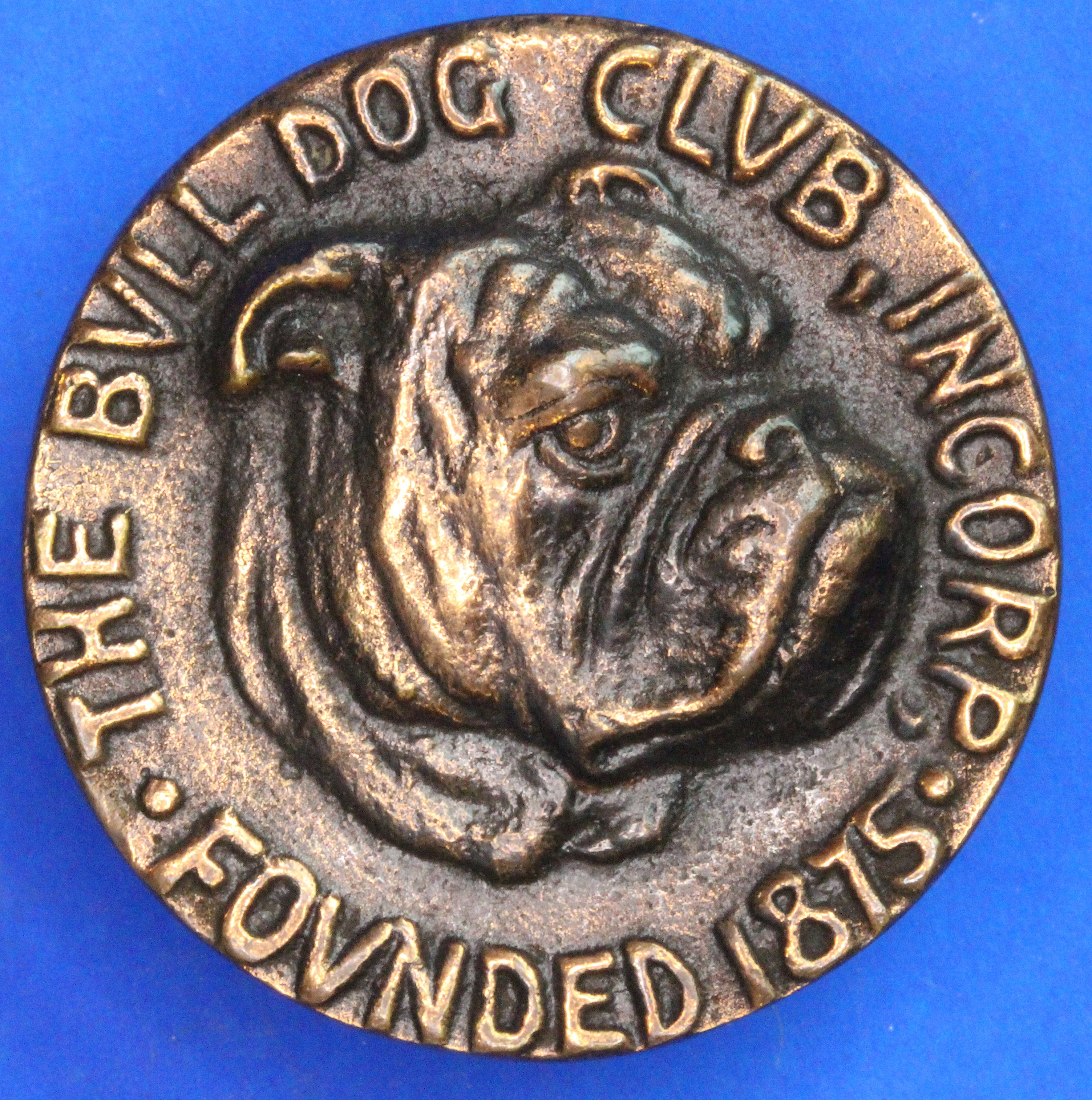 Image of 1922 "The Bulldog Club" Bronze Medal, 34mm [12/20 20279]