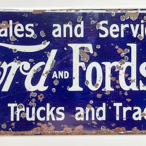 Metal Vintage Style Wall Sign - Ford Fordson Service 12x6 inch [FORD1]