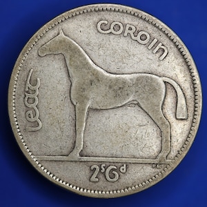 GENUINE 1940 Irish Half Crown 2/6 Ireland EIRE coin, 75% silver [R11/24 28770]