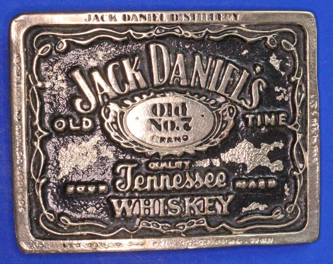 Vintage Jack Daniels Belt Buckle, Some Enamel Loss, 3 X 2 1/4 Inch [07/ ...