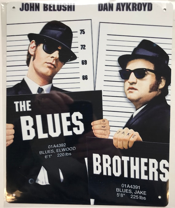 Metal Vintage Style Wall Sign - Blues Brothers Iconic Poster 10x8