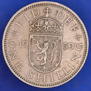 GENUINE British Coin -  1959 Elizabeth II Scottish Shilling coin  [11/24 28540]