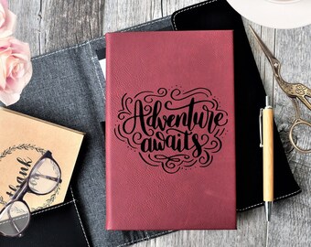 Custom Leather Bound Journal | Engraved Hardcover, 112 Lined Pages