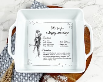 Personalized Engraved Baking Dish for Newlyweds