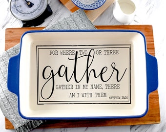 Engraved Stoneware Dish | Etched Casserole Dish | Custom Gift for Her | Lasagna Pan | Ceramic Dish | Handwritten Recipe | Hand Written