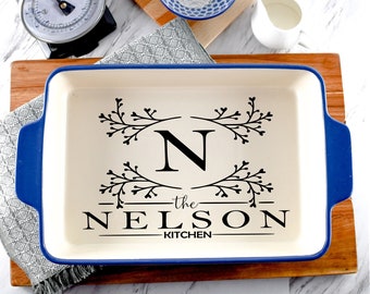 Personalized Dish | 13x9 Engraved Dish | Wedding Gift | Housewarming Gift | Stoneware Etched with Handwritten Recipe or Design