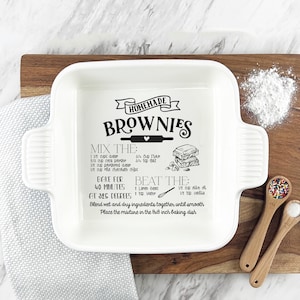 Personalized casserole dish, Custom Recipe Dish, Handwritten Dish with YOUR handwriting, Recipe Pan, engraved baking dish, 8x8, Pie plate