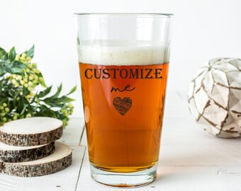 Custom Pint Glass for Dad |Dad Established Beer Glass - New Dad Gift Soon To Be Dad First Time Father Gift - New Dad Christmas Gift. Beer