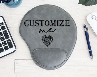 Custom Engraved Leatherette Mouse Pad | Personalized Desk Accessory