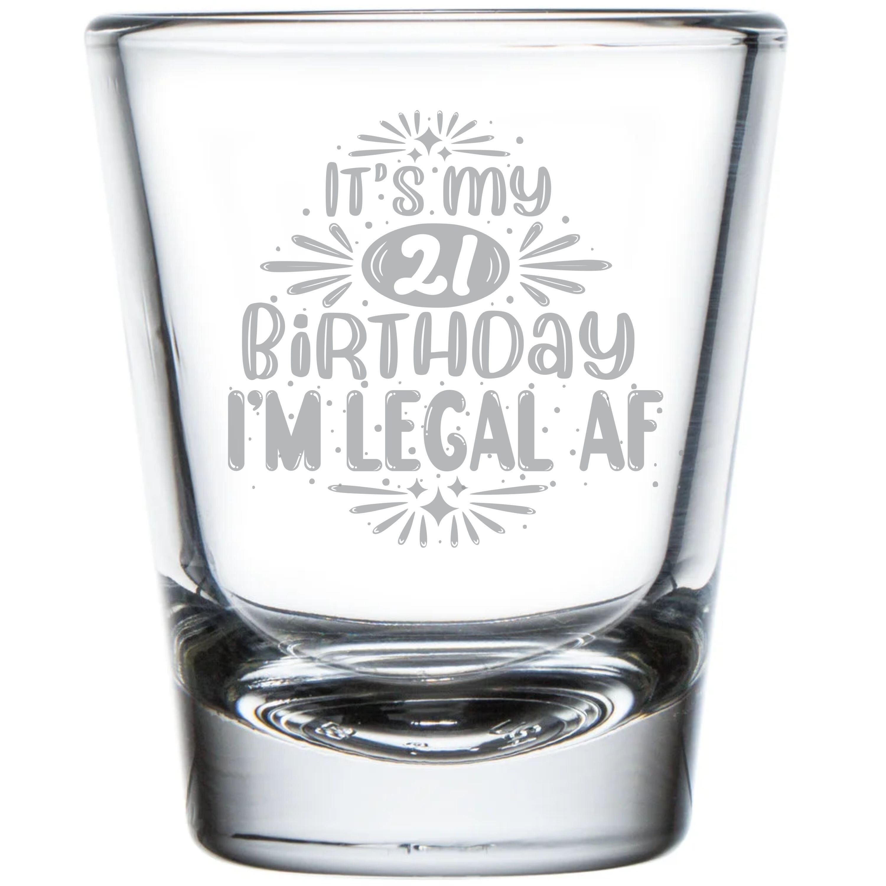 21st Birthday Shot Glass Custom Shot glasses Personalized Etsy