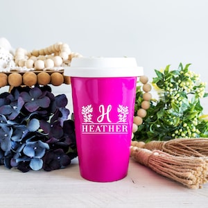 Custom Latte Mug | Personalized Coffee Mug | Coffee Mug with Lid Personalized | Valentines Day | Fathers Day