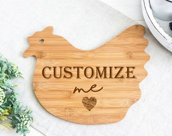 Laser Engraved Bamboo Pig cutting board | personalized cutting boards