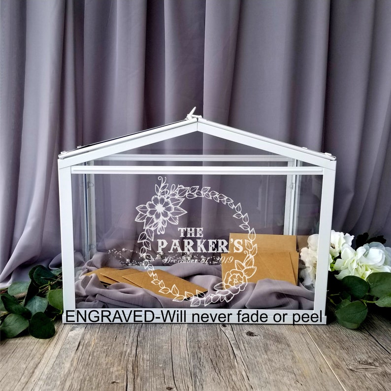 Personalized Acrylic Card Box I Wedding Card Box With Lock Etsy