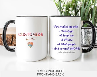 Personalized Coffee Mug | Custom Bistro Cup | Engraved Office Gift | Fathers Day | Friendship | Thank You | Grandmother | Fathers Day