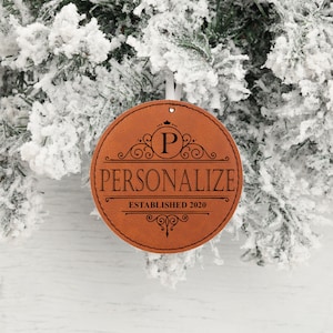 Personalized Engraved Ornament | Ornament | Personalized Christmas Ornament | Leather Ornament | Christmas Ornament | Custom Ornament