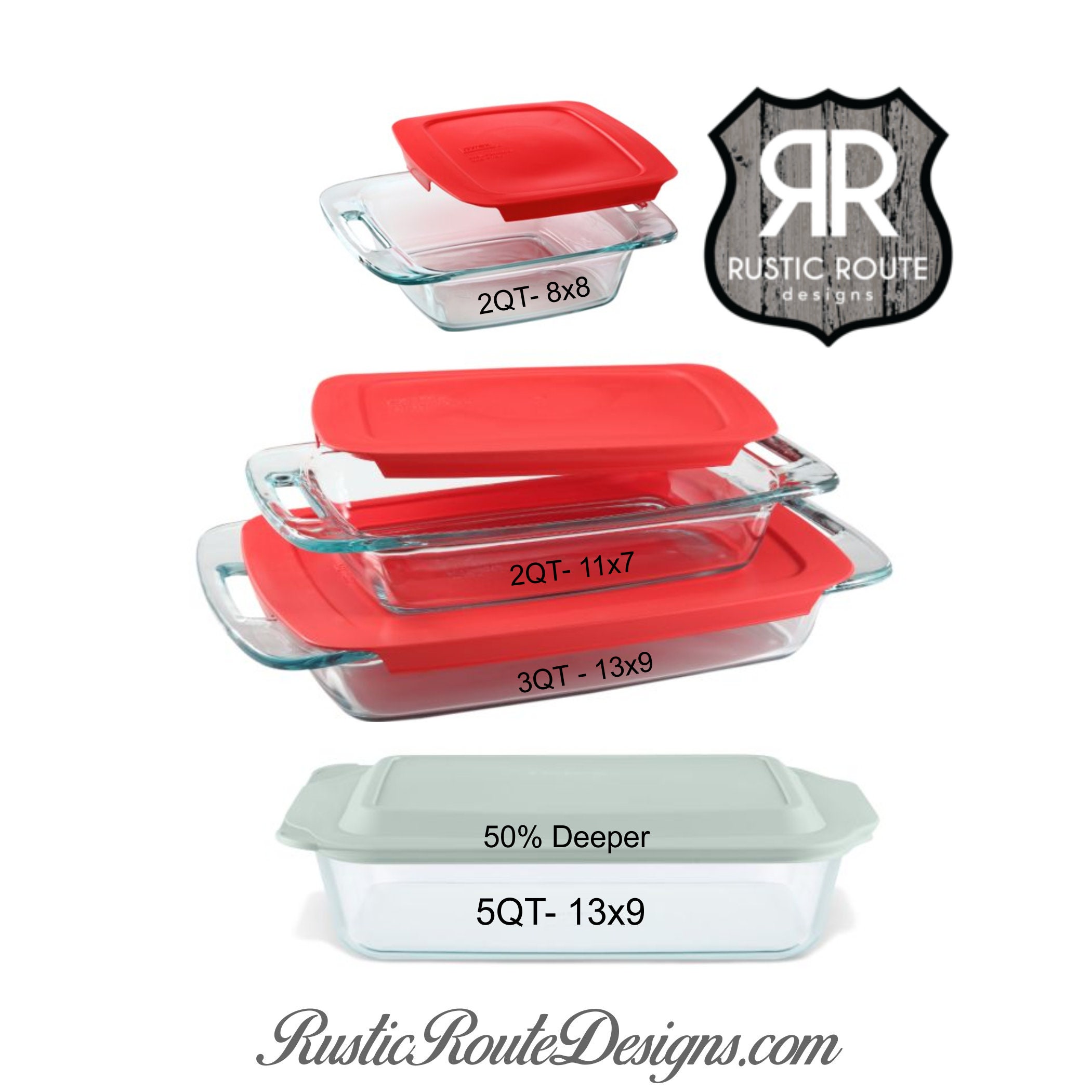 Gift Personalized Glass baking dish – K and N Designs