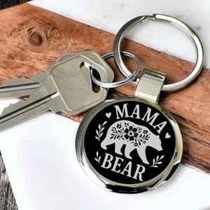 Mama Bear Keychain | Custom Keychain For Mom | Engraved Key Chain | Keychain | Key ChainPersonalized | Valentines Day | Fathers Day