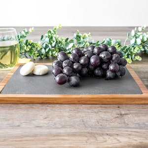 Custom Laser Engraved Acacia Wood and Slate Cutting Board ...