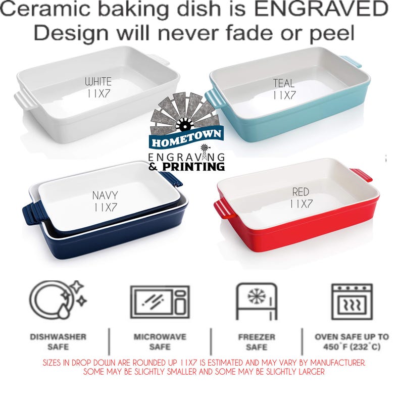 Hometown Engraving & Printing Casserole Dish - Thumbnail 2