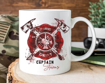 Personalized Firefighter Mug | Fire Department Gift
