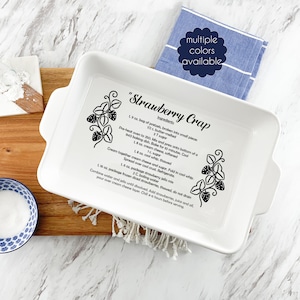 Custom Engraved Casserole Dish | Personalized  | Hand written recipe | Recipe Pan |  engraved baking dish | Bridal shower gift 9x13 | Mother