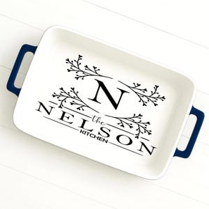 Personalized Recipe Stoneware Dish | Engraved Wedding Gift (13x9)Christmas Present 2025