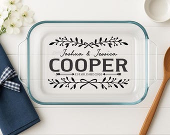 Realtor Closing Gift Engraved Pyrex 9x13 Casserole Dish – Personalized New Home Client Gift